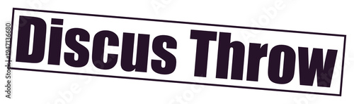 Foto Dynamic text graphic for the sport of discus throwing