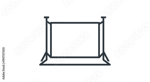 Simple illustration of a raised platform.