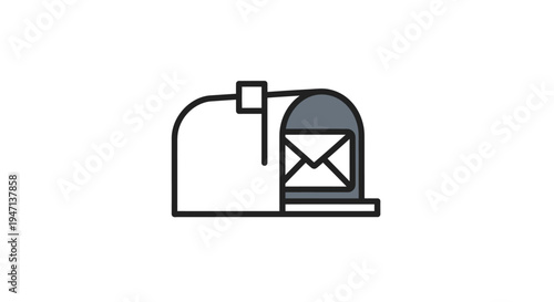 A mailbox with an envelope inside.