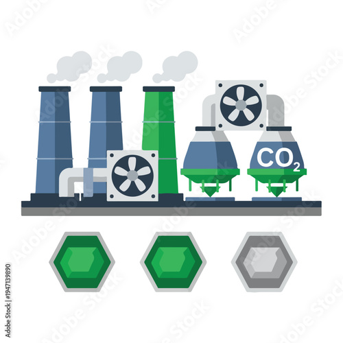 Carbon capture and storage technology plant for climate change mitigation