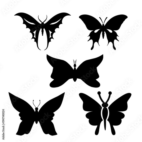 Kangaroo Silhouette Collection Showing Jumping and Standing Poses