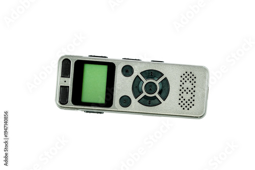 Photos Portable digital voice recorder Dictaphone isolated on white background professi