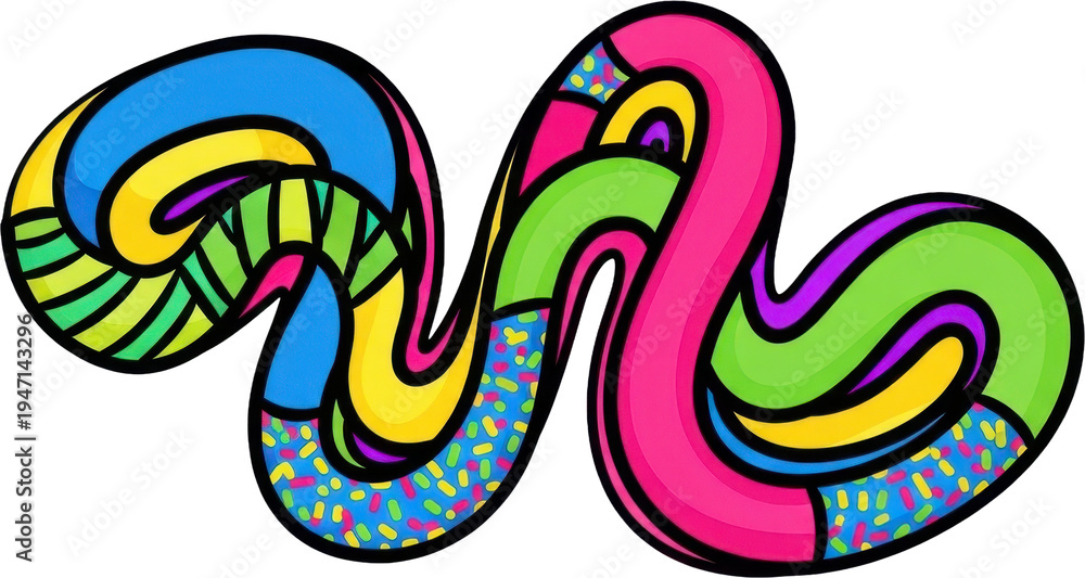 Obraz premium Colorful Swirly Pattern Design Element.