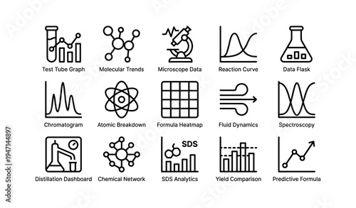 Scientific icons for data analysis and experimental visualization