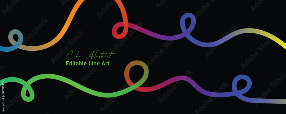 Obraz premium Vibrant neon light streaks in the dark