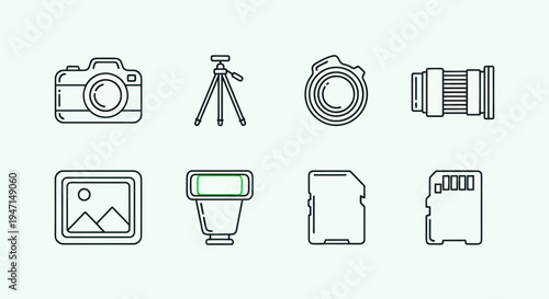 Camera and photography equipment icons