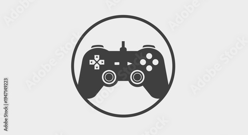 Video Game Controller Icon Silhouette - Gaming Gamepad Device Symbol for Play and Entertainment
