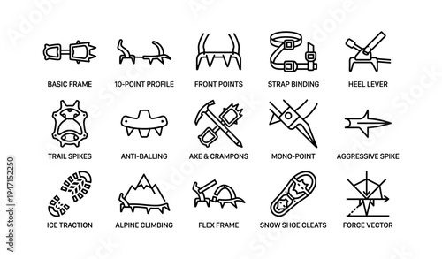 Crampon variations and features for snow and ice climbing