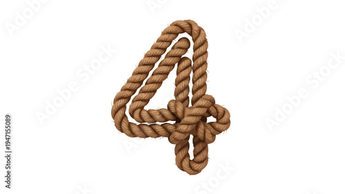 Brown Rope Figure Four Knot.