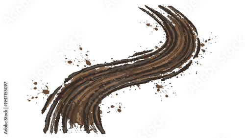 Brown Paint Brush Strokes.