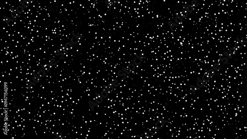 White glitter snow overlay background. Winter starry sky. Falling sparkle particles create festive shimmer effect for winter decorations and themes. Abstract luxury vector illustration.