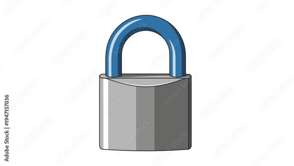 Fototapeta premium Open Metal Padlock Security.