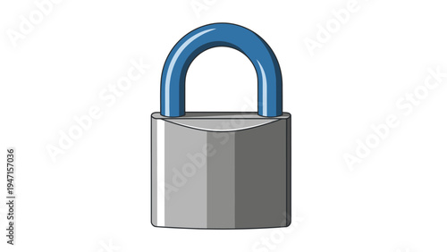 Open Metal Padlock Security.