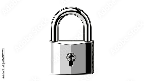 Open Silver Padlock Closeup.