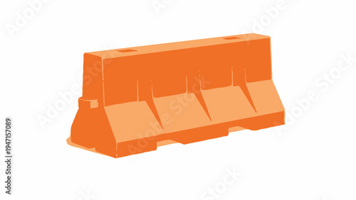 Orange Plastic Road Barrier.
