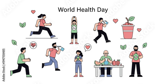 Promoting Wellness Diverse People Enjoying Active Lifestyles, Hydration, and Healthy Eating for Overall Well-being and Vitality