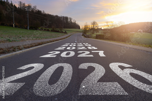 Obraz na plátně The road ahead into 2026, 2027, 2028, 2029 and beyond