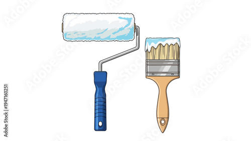 Paintbrush and Roller.