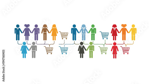 People Holding Hands Shopping.