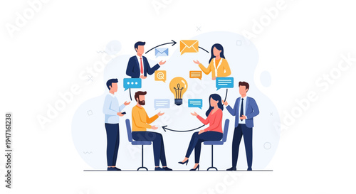 Business team collaborating on ideas, communication, strategy, and innovation