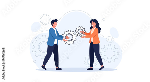Teamwork and Collaboration: People Connecting Gears for Business Success