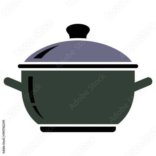 Cooking Pot Icon - Simple Kitchenware Illustration for Culinary Concepts