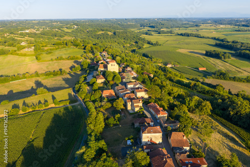 Old village of Pimbo in France on a hill