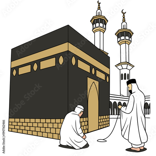 Worshippers perform rituals at the Kaaba in Mecca mosque