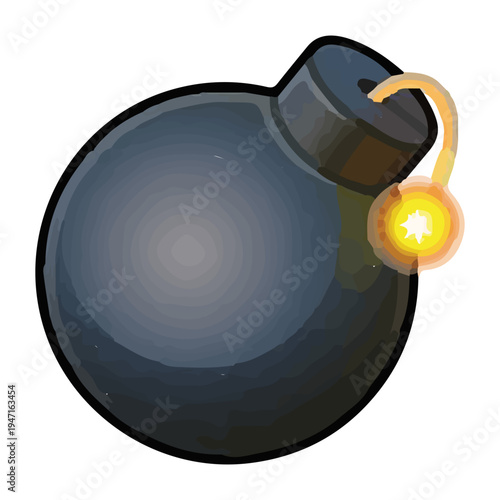 Lit Cartoon Bomb Graphic