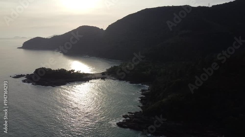Toque-Toque Grande Beach in São Sebastião, north coast, a paradisiacal beach amidst the mountains.