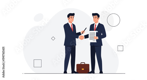 Businessmen Shaking Hands Over Agreement, Partnership Deal, Successful Contract