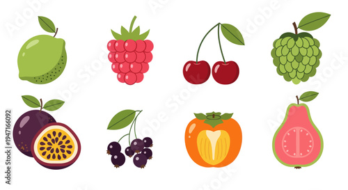 Colorful assortment of fresh fruits