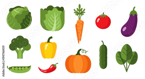 Colorful assortment of fresh vegetables