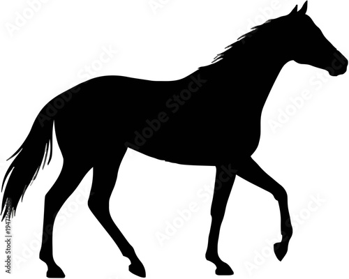 Thoroughbred Racehorse Silhouette – Flat Vector Plotter Cut File