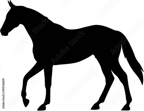 Thoroughbred Racehorse Silhouette – Flat Vector Plotter Cut File