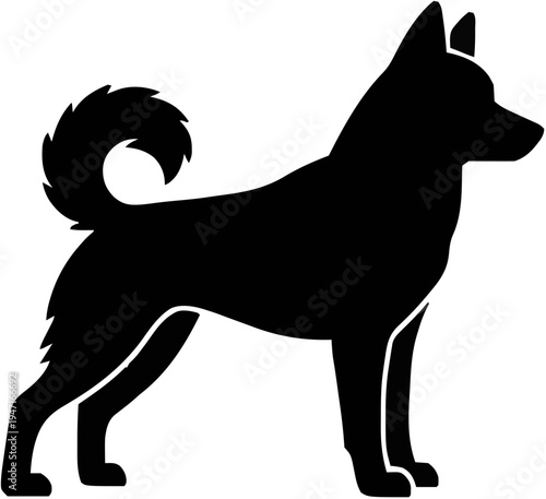 Siberian Husky Dog Silhouette – Flat Vector Plotter Cut File