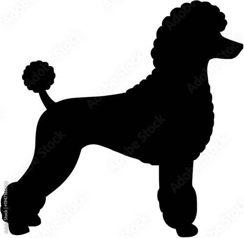Poodle Dog Silhouette – Flat Vector Plotter Cut File