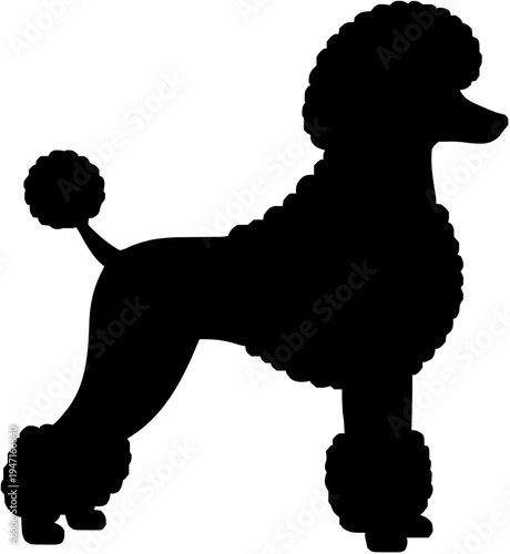 Poodle Dog Silhouette – Flat Vector Plotter Cut File