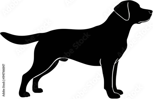 Labrador Retriever Silhouette – Flat Vector Plotter Cut File