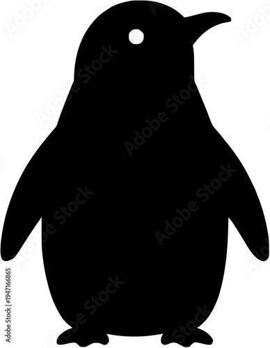 Penguin Silhouette – Flat Vector Plotter Cut File