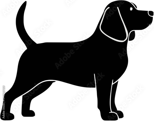 Beagle Dog Silhouette – Flat Vector Plotter Cut File