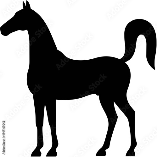 Arabian Horse Silhouette – Flat Vector Plotter Cut File