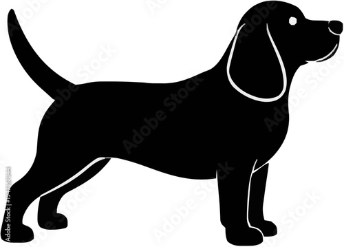 Beagle Dog Silhouette – Flat Vector Plotter Cut File