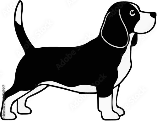 Beagle Dog Silhouette – Flat Vector Plotter Cut File