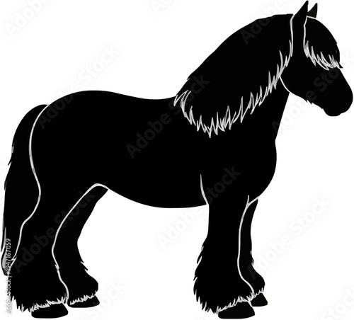 Andalusian Horse Silhouette – Flat Vector Plotter Cut File
