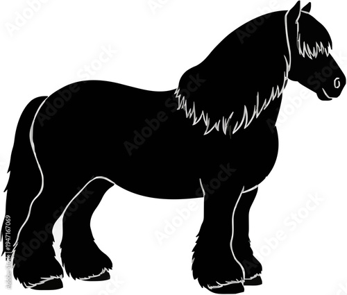 Andalusian Horse Silhouette – Flat Vector Plotter Cut File