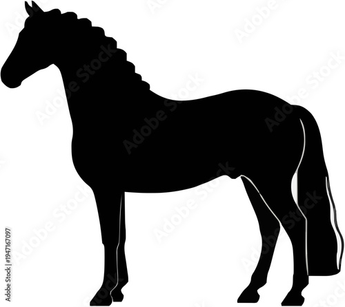 Andalusian Horse Silhouette – Flat Vector Plotter Cut File