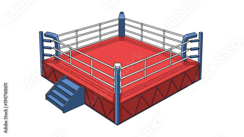 Boxing Ring Sports Arena.