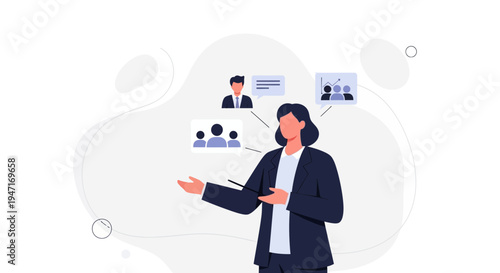 Business woman presenting ideas, teamwork, communication, strategy, leadership, meeting concept