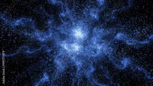 Abstract Cosmic Energy Explosion and Stellar Nebula in Deep Space.